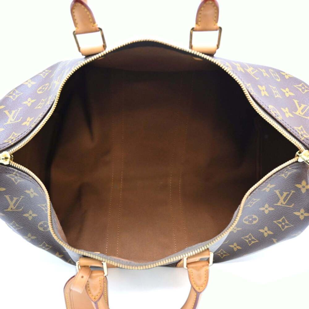 LOUIS VUITTON Brown Monogram Keepall 55 Boston Bag - Picture 6 of 10